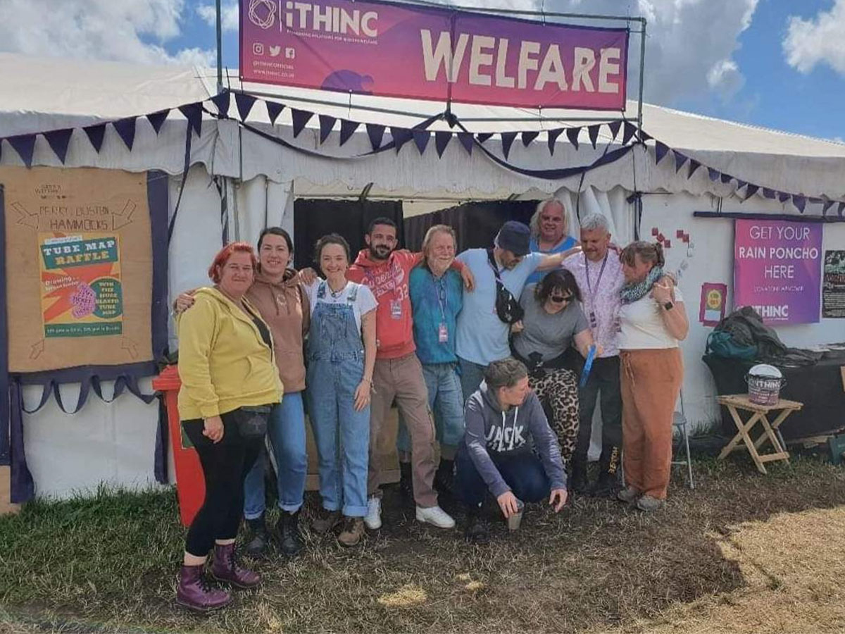 Festival Volunteers at the welfare services tent